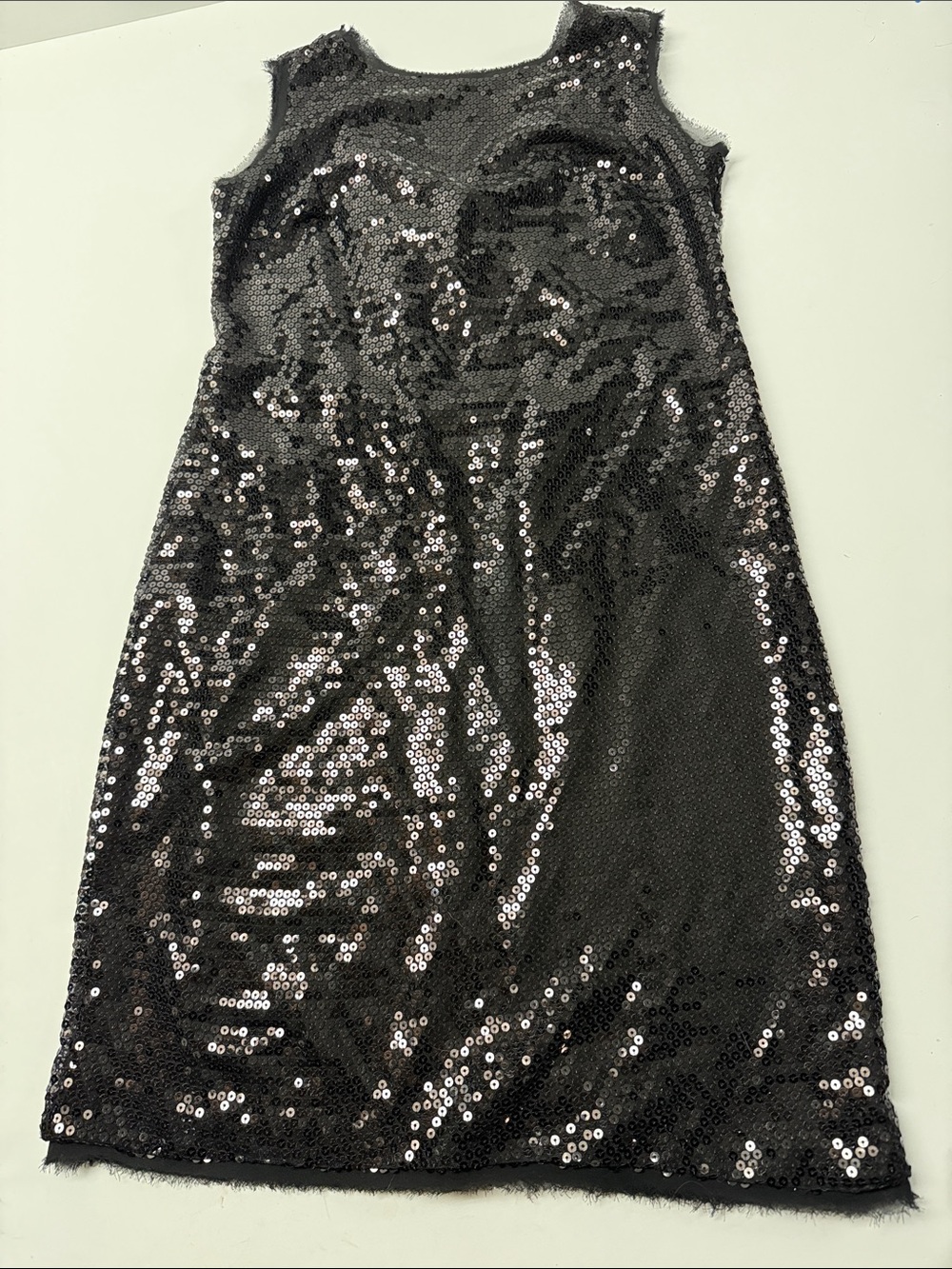 Cynthia Rowley Black Sequin Sleeveless Shift Dress